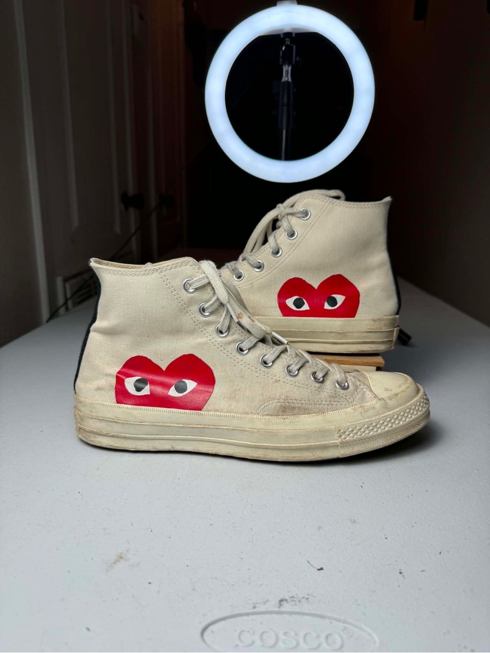 Converse x Comme des Garçons Play Chuck 70 Men’s Sz 9 no insoles dirty